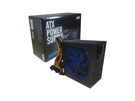 POWER SUPPLY 1000W MYO - 120MM FAN 20+4 PIN + 4 SATA, 12V PIN (4X2)X1, PCI-E P8 (6+2)X2 (MYO-1000W)