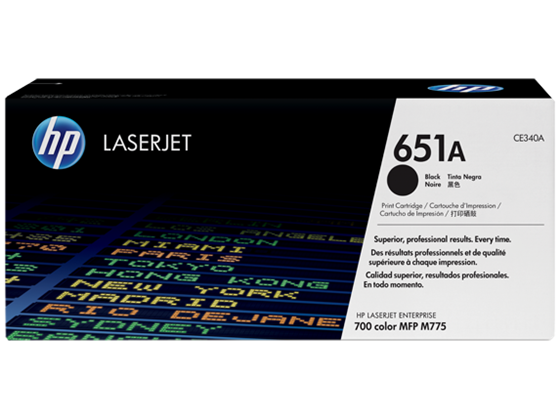TONER HP 651A - CE340A - NEGRO - 13,500 PAGINAS - PARA IMPRESORA COLOR LASERJET - M775DN, M775F, M775Z