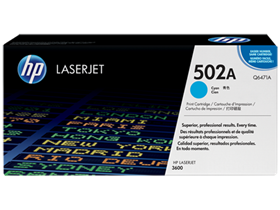 TONER HP 502A - Q6471 - CYAN - 4,000 - PARA LASERJET 3600