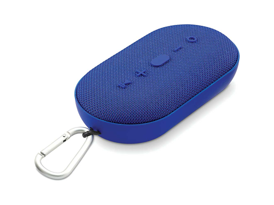 BOCINA COBY PORTABLE, BLUETOOTH, RESISTENTE AL AGUA, AZUL (CSBT351BLU).