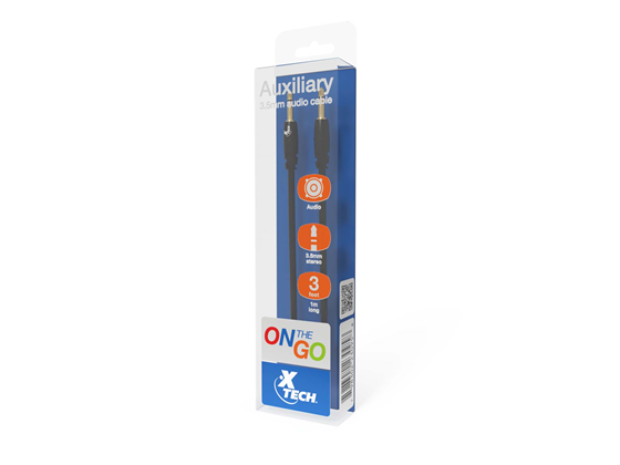 CABLE AUXILIAR XTECH PARA EQUIPOS DE AUDIOS, 3FT,  (XTG-232)