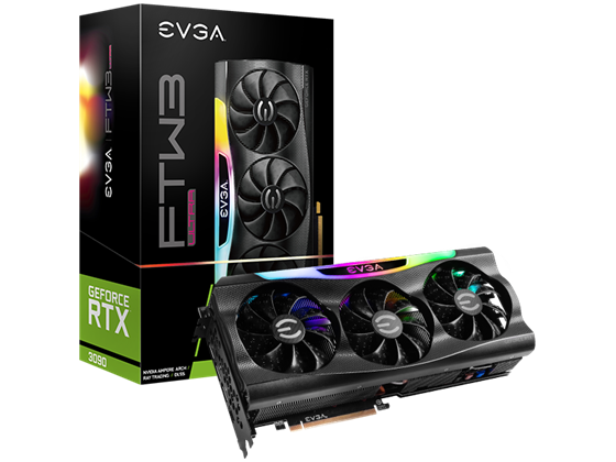 TARJETA DE VIDEO EVGA GEFORCE RTX 3090 FTW3 ULTRA GAMING, 24G-P5-3987-KR, 24GB GDDR6X, ICX3 TECHNOLOGY, ARGB LED, METAL BACKPLATE