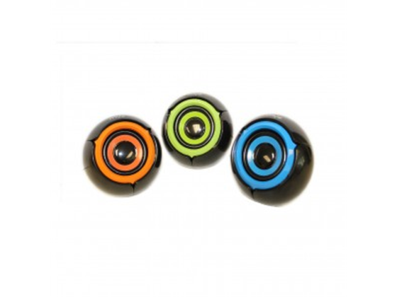 BOCINA USB MYO MINI-SPEAKER 2.0, 3.5MM CONEXIÓN DE AUDIO, CONTROL DE VOLUMEN, COLOR VERDE.