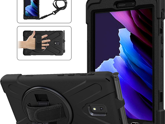 COVER RANTICE PARA SAMSUNG GALAXY TAB ACTIVE 3 8.0" 2020, PROTECCIÓN RESISTENTE CONTRA CAÍDAS, A PRUEBA DE GOLPES, NEGRO