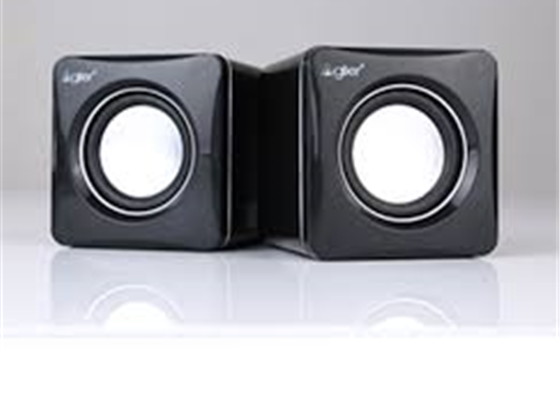 BOCINA USB AGILER, 300W, BLANCA/NEGRO, CONTROL DE VOLUMEN