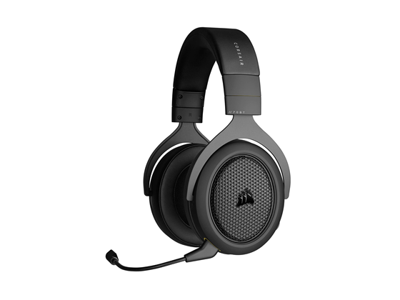 AUDIFONO CON MICROFONO CORSAIR HS70, GAMING, BT + CONECTOR 3.5", BANDA AJUSTABLE, CONTROL DE VOLUMEN Y MIC, ALMOHADILLAS ACOLCHADAS PARA LARGAS HORAS DE JUEGO, COMPATIBLE CON XBOX ONE / X, PS4 / 5 / SWITCH / PC, COLOR CARBON, (CA-9011227-NA)