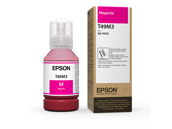 BOTELLA DE TINTA EPSON T49M MAGENTA 140ML T49M320  PARA IMPRESORAS F170, F571, F570.