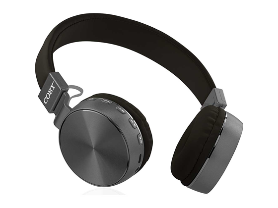 AUDIFONO CON MICROFONO COBY, BLUETOOTH, SOUND STEREO, FM RADIO, AUX 3.5MM, TF, METAL CAP (CHBT-810-BLK)