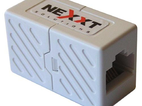 EMPALME (COUPLE) PARA CABLE RJ45, CAT5E, 50U" GOLD
