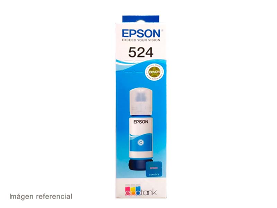 BOTELLA DE TINTA EPSON T524 CYAN T524220 PARA IMPRESORAS L5150, L5160, L6490