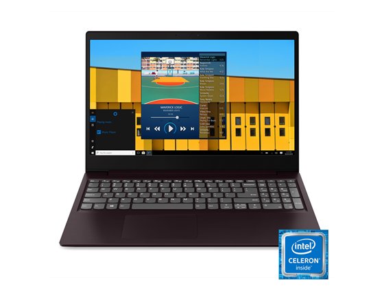 LAPTOP LENOVO S145 15.6”, INTEL CELERON 4205U 1.8GHZ, 4GB DDR4 RAM, 128GB SSD, TARJETA GRAFICA INTEL 610, TECLADO INGLES, CAMERA, HDMI X1, 3 X USB 3.0 PORTS, NO TIENE PUERTO DE RED, LECTOR DE TARJETA SD/MMC WINDOWS 10 HOME  (81MV00MAUS)