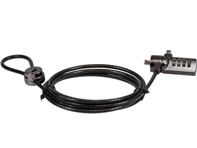 CANDADO DE SEGURIDAD ARGOM PARA LAPTOP, MEDIANTE BLOQUEO DE CABLE CON CLAVE, 1.80M.