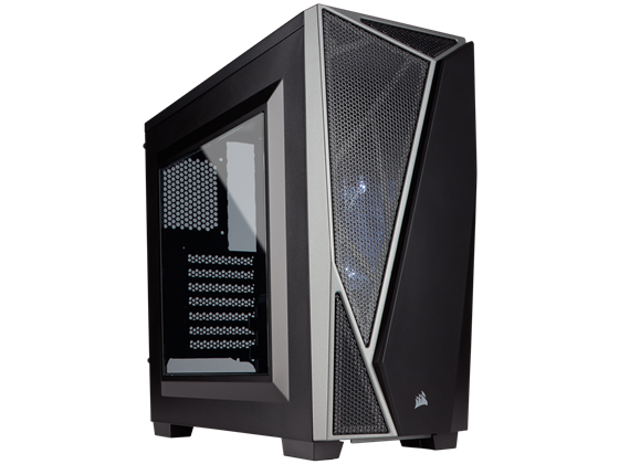 CASE CORSAIR CARBIDE SPEC-04 GAMING, MID TOWER, BLACK/GREY, USB 3.0 X2, AUDIO IN / OUT, 7 EXPANSION SLOT, 2X 2.5", 3X 3.5", PANEL LATERAL ACRÍLICO, (CC-9011107-WW)