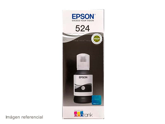 BOTELLA DE TINTA EPSON T524 NEGRO T524120 PARA IMPRESORAS L5150, L5160, L6490