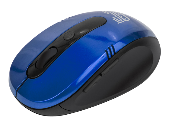 MOUSE WIRELESS KLIPX (VECTOR) OPTICO 5 BOTONES, 1600 DPI, 2.4 GHZ, AZUL (KMW-330BL)