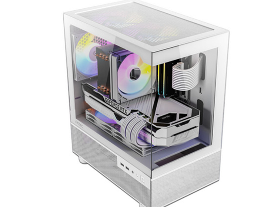 [CX200M-RGB-ELITE-WHITE] CASE GAMING ANTEC MICRO-TOWER. COLOR BLANCO. DISEÑO DE PANEL FRONTAL DE MALLA PARA ALTO FLUJO DE AIRE. CUENTA CON VENTILADORES RGB. PANEL LATERAL DE VIDRIO TEMPLADO. COMPATIBLE CON PLACAS BASE MICRO-ATX E ITX. CONECTIVIDAD FRONTAL: PUERTOS USB Y AUDIO HD. ESPACIO PARA GESTIÓN DE CABLES. ADMITE ALTURA DE DISIPADOR DE CPU Y LONGITUD DE GPU ESTÁNDAR PARA MICRO-TOWER. FUENTE DE PODER ATX.