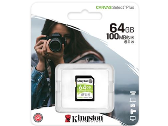 MEMORIA SD 64GB KINGSTON, SDXC, UHS-I, CLASE 10