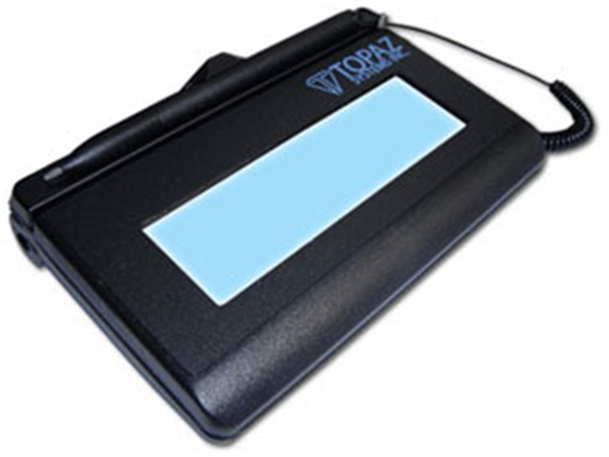 LECTOR DE FIRMA TOPAZ SIGLITE, 1X5 LCD, PAD RESOLUTION 410 PPI, USB X 1 (T-LBK460-BSB-R)