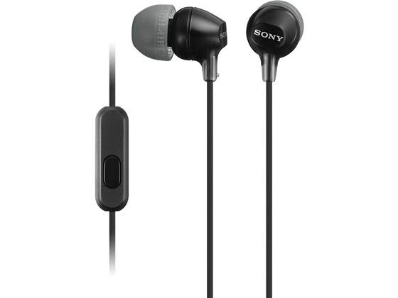 AUDIFONO CON MICROFONO SONY DISEÑO EN EL OIDO - NEGRO, (SONY-MDREX15APB).