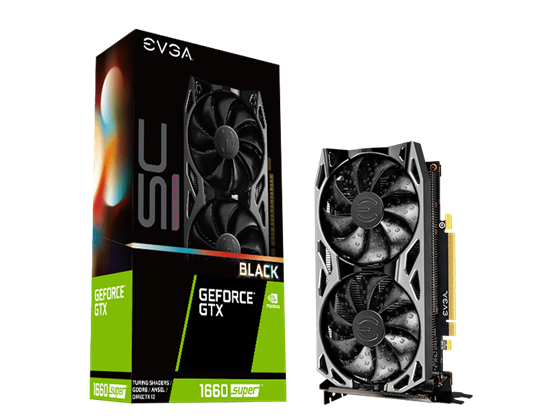 TARJETA DE VIDEO EVGA GEFORCE GTX 1660 SUPER SC ULTRA BLACK GAMING, 06G-P4-1066-KR, 6GB GDDR6, DUAL FAN, METAL BACKPLATE