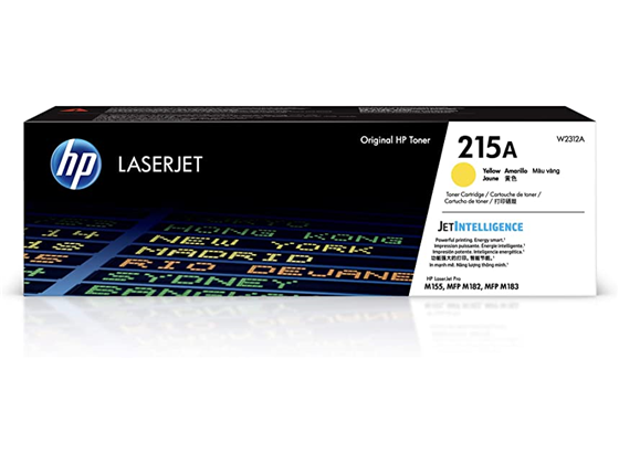 TONER HP 215A - W2312A - AMARILLO - 850 PAGINAS - PARA IMPRESORA COLOR LASERJET - M155A - M155NW - M182NW - M183FW