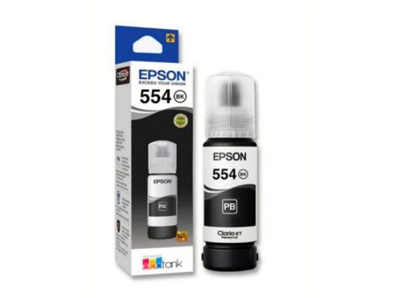 BOTELLA DE TINTA EPSON 554 NEGRO 65ML PARA IMPRESORA L8180