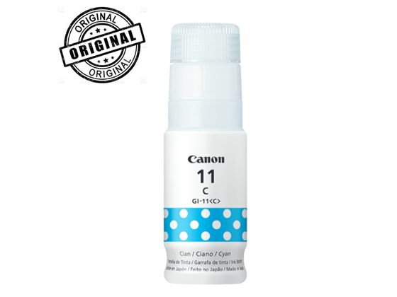 BOTELLA DE TINTA CANON GI-11 CYAN, 70ML, COMPATIBLE CON IMPRESORA: G2160, G2170, G3160