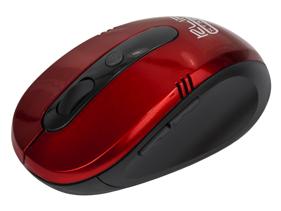 MOUSE WIRELESS KLIPX (VECTOR) OPTICO 5 BOTONES, 1600 DPI, 2.4 GHZ, ROJO (KMW-330RD)