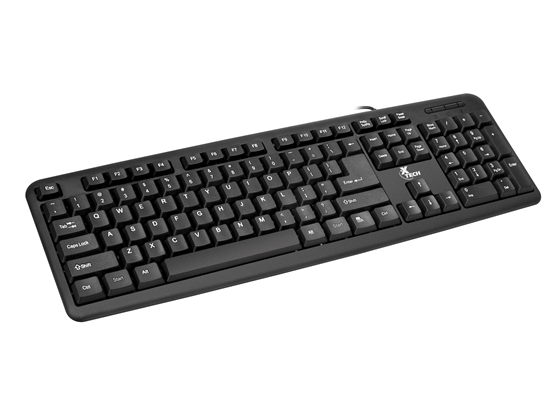 TECLADO XTECH USB ESTANDAR NEGRO, ESPAÑOL (XTK-092S)