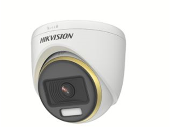 CAMARA DE VIGILANCIA HIKVISION, ANALOGA, DOMO, 2MP,  TORRETA FIJA, COLORVU, (1920 × 1080), SENSOR DE IMAGEN CMOS, IP67, APERTURA F1, 24/7 DIAS A COLOR,