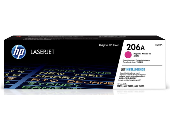 TONER HP 206A - W2113A - MAGENTA - 1,250 PAGINAS - PARA IMPRESORA COLOR LASERJET - M255DW - M255NW - M282FDW - M282NW - M283NW - M283FDW