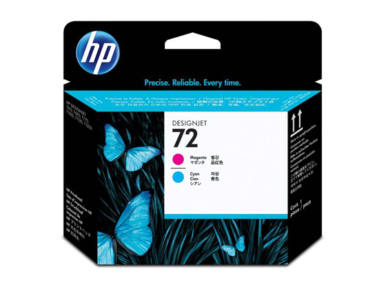 CARTUCHO CABEZAL HP 72 - C9383A - MAGENTA Y CYAN - PARA IMPRESORAS DESIGNJET T610/T1100/T795