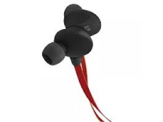 AUDIFONO CON MICROFONO BLUETOOTH KLIPX, DEPORTIVOS, BATERIA RECARGABLE, ROJO, RESISTENTE AL SUDOR, CONTROL DE VOLUMEN (KHS-633RD)