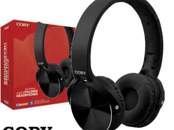 AUDIFONO CON MICROFONO COBY, BLUETOOTH, SOUND STEREO, FM RADIO, AUX 3.5MM, TF, METAL CAP (CHBT802BK)