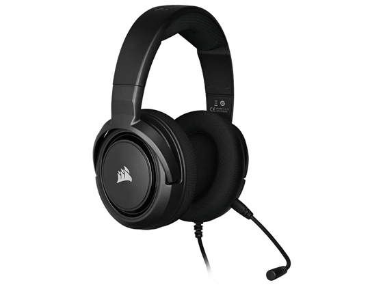 AUDIFONO CON MICROFONO CORSAIR HS35, GAMING, ESTEREO, MICROFONO DESMONTABLE, (1) CONECTOR 3.5" (INCLUYE ADAPTADOR), BANDA AJUSTABLE, CONTROL DE VOLUMEN Y MIC, ALMOHADILLAS ACOLCHADAS PARA LARGAS HORAS DE JUEGO, COMPATIBLE CON XBOX ONE, PS4, NINTENDO SWITCH Y PC, COLOR CARBON, (CA-9011195-NA)