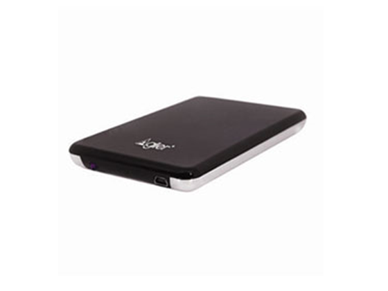 CAJA USB 2.5'' AGILER PARA DISCO DURO SATA PLASTICO NEGRO PIANO.
