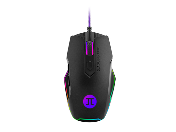 MOUSE PRIMUS PMO-301, GAMING GLADIUS 16000P, OPTICO USB, 6 BOTONES, VELOCIDAD AJUSTABLE ENTRE 1000 A 16000 DPI, PESO AJUSTABLE CON 3 PESAS INCLUIDAS, COLORES RGB AJUSTABLE CON SOFTWARE (PMO-301)
