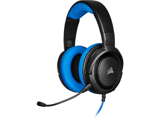 AUDIFONO CON MICROFONO CORSAIR HS35, GAMING, ESTEREO, MICROFONO DESMONTABLE, (1) CONECTOR 3.5" (INCLUYE ADAPTADOR), BANDA AJUSTABLE, CONTROL DE VOLUMEN Y MIC, ALMOHADILLAS ACOLCHADAS PARA LARGAS HORAS DE JUEGO, COMPATIBLE CON XBOX ONE, PS4, NINTENDO SWITCH Y PC, COLOR BLUE/BLACK, (CA-9011196-NA)
