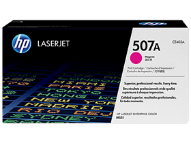 TONER HP 507A - CE403A - MAGENTA - 6,000 PAGINAS - PARA IMPRESORA LASERJET ENTERPRISE - M551DN, M551N, M551XH
