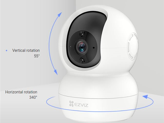CAMARA PT INTERIOR MARCA EZVIZ, MODELO TY2, 256GB SD, (1920 X 1080P), 4MM,  DETECTOR DE MOVIMIENTO,  IR 10MTS, CHARLA BIDIRECCIONAL, WIFI 2.4GHZ CS-TY1-B0-1G2WF (4MM)