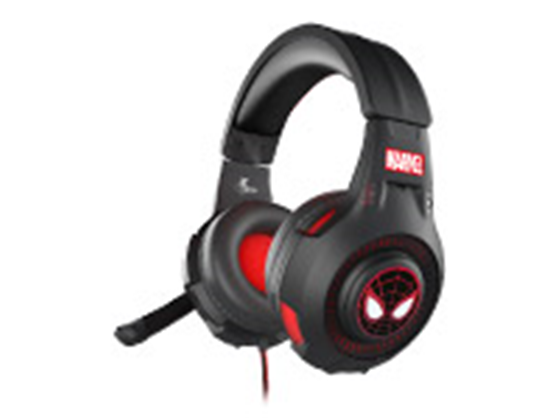 AUDIFONO CON MICROFONO XTECH MARVEL SPIDER-MAN, 3.5MM + USB, ILUMINACION, CONTROL DE VOLUMEN (XTH-M541SM)