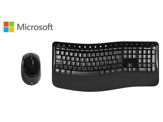 TECLADO MOUSE ERGONOMICO MICROSOFT WIRELESS DESKTOP 5050 AES SPANISH.