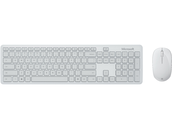 TECLADO MOUSE MICROSOFT BLUETOOTH 5.0 HOLGATE ENG, CON 2 FAVORITOS, BOTONES CONFIGURABLES Y TECLA DE EMOJI, COLOR GLACIAR (BLANCO).