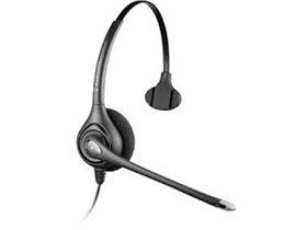 AUDIFONO MONAURAL  POLY CON MICROFONO SUPRA PLUS NC HW251N, ADAPTADOR DE CABLE (QD).