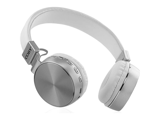 AUDIFONO CON MICROFONO COBY, BLUETOOTH, SOUND STEREO, FM RADIO, AUX 3.5MM, TF, METAL CAP (CHBT-810-SLW)