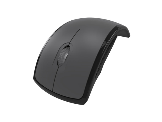 MOUSE INALAMBRICO KLIPX LIGHTFLEX, PLEGABLE 3 BOTONES 2.4 GHZ, 1000 DPI, GRIS (KMW-375GR)