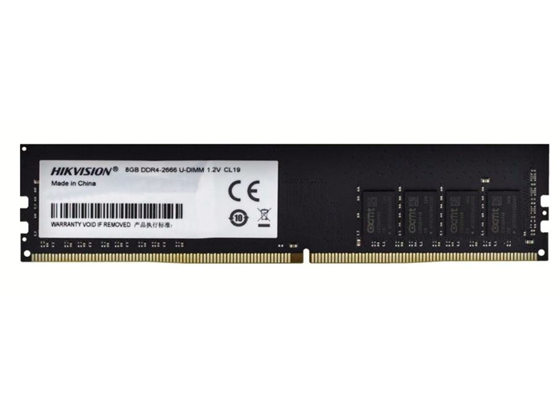 MEMORIA 8GB (1X8) HIKVISION, P/DESKTOP, DDR4, 2666MHZ, CL19, UDIMM, 288 PIN.