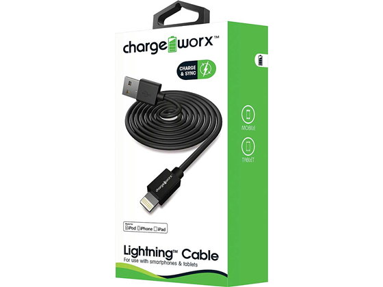CABLE PARA SMARTPHONES & TABLETS, LIGHTNING, 3FT, NEGRO