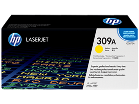 TONER HP 309A - Q2672A - AMARILLO - 4,000 PAGINAS - PARA IMPRESORA COLOR LASERJET - 3500, 3500N, 3550, 3550N