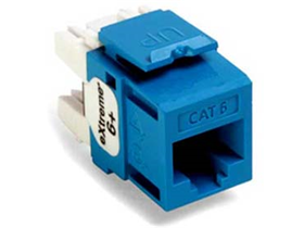 JACK RJ-45 LEVITON, CAT 6, AZUL.